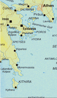 Ο Σαρωνικός Κόλπος και οι ακτές της Πελοποννήσου